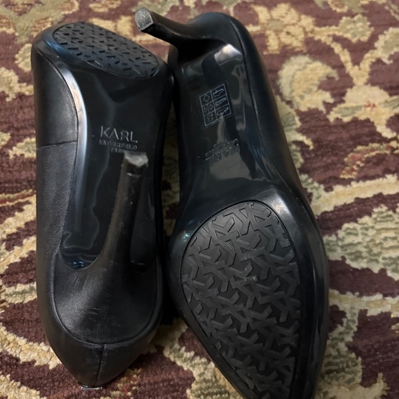 Karl Lagerfield leather heels - Picture 4 of 4